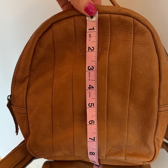 cognac mini backpack American Leather Co. Cognac Mini Backpack- Adjustable Straps